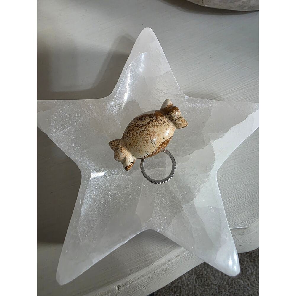 White Selenite Crystal Star Bowl- Healing Negativity